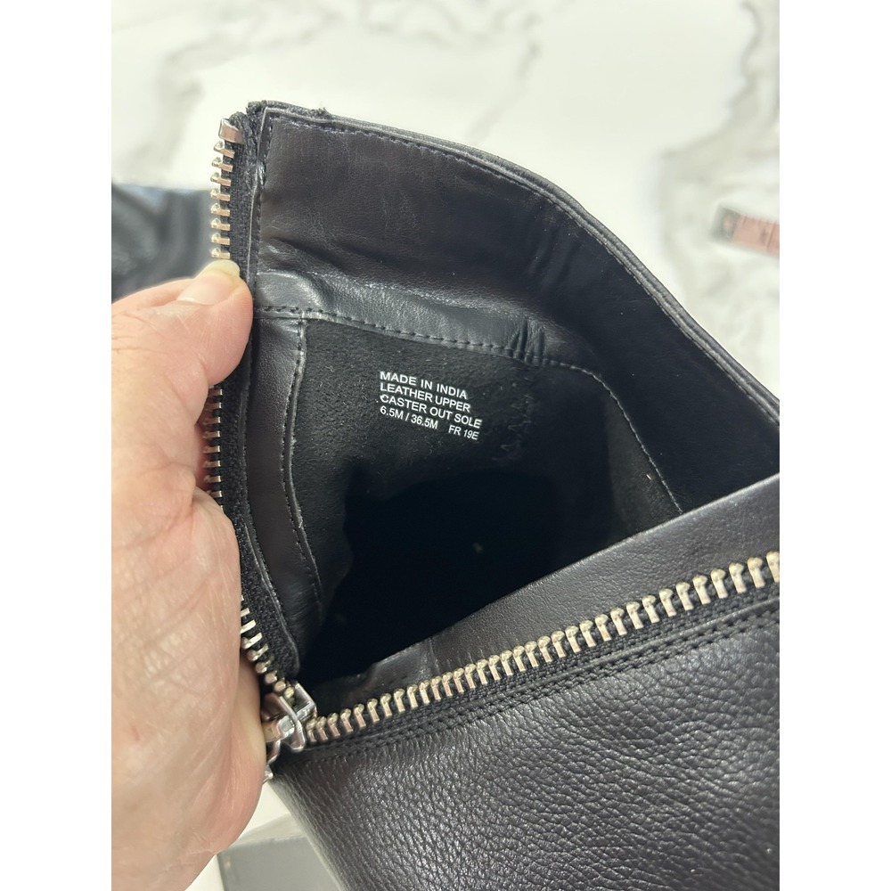 Michael Michael Kors Boots Womens Size 6.5 Black Ree Leather Ankle‎ Bootie Zip - Picture 6 of 9